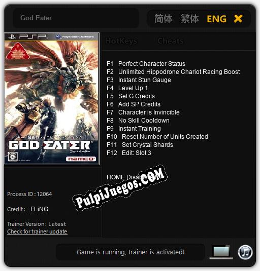 Entrenador liberado a God Eater [v1.0.9]