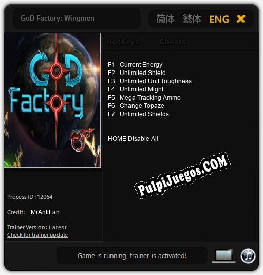 GoD Factory: Wingmen: Cheats, Trainer +7 [MrAntiFan]