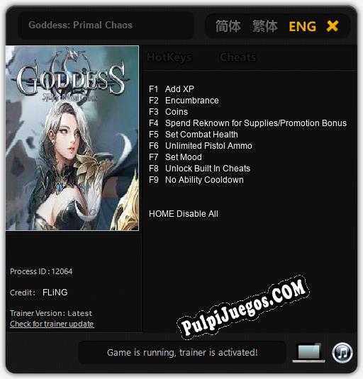 Goddess: Primal Chaos: Cheats, Trainer +9 [FLiNG]