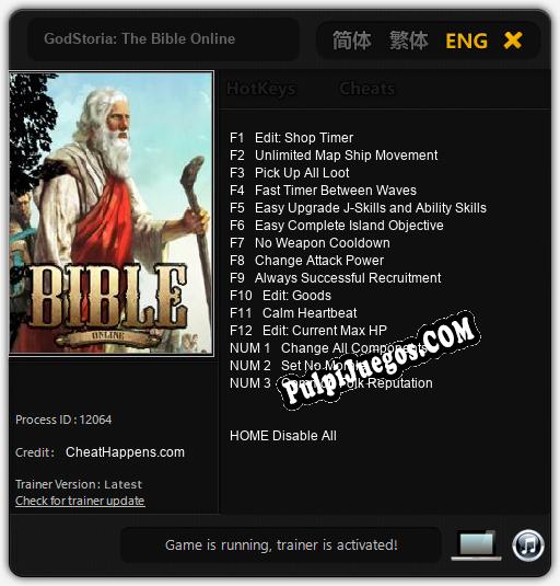 GodStoria: The Bible Online: Treinador (V1.0.95)