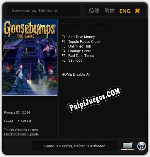 Goosebumps: The Game: Cheats, Trainer +6 [dR.oLLe]