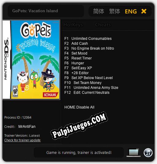 GoPets: Vacation Island: Treinador (V1.0.51)