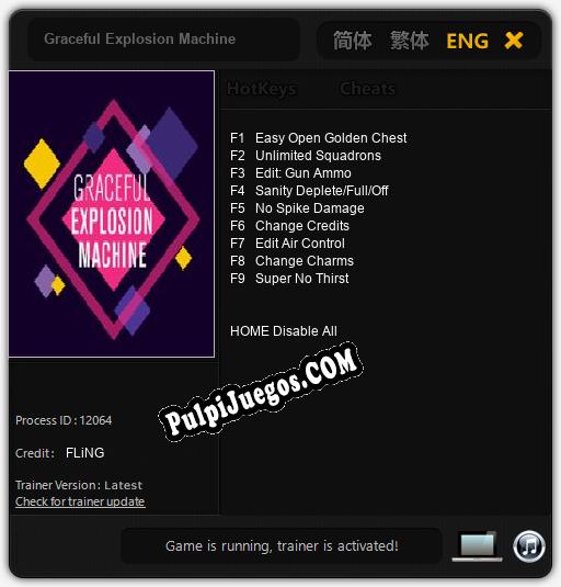 Graceful Explosion Machine: Cheats, Trainer +9 [FLiNG]