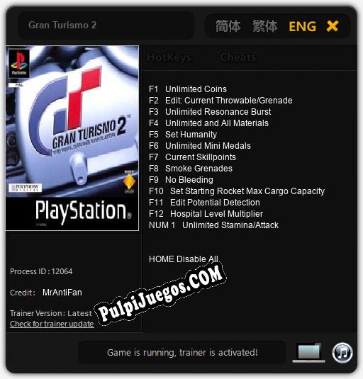 Entrenador liberado a Gran Turismo 2 [v1.0.8]