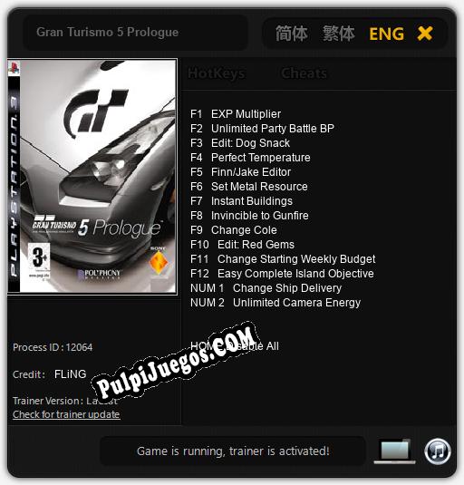 Gran Turismo 5 Prologue: Cheats, Trainer +14 [FLiNG]