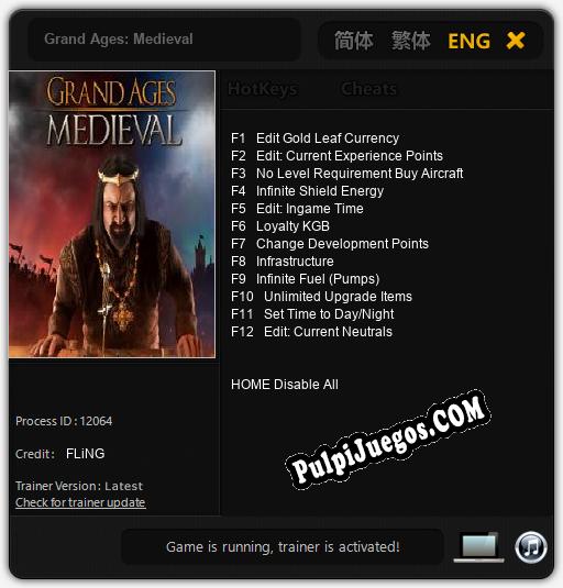 Grand Ages: Medieval: Treinador (V1.0.63)