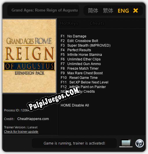 Grand Ages: Rome Reign of Augustus: Trainer +13 [v1.6]