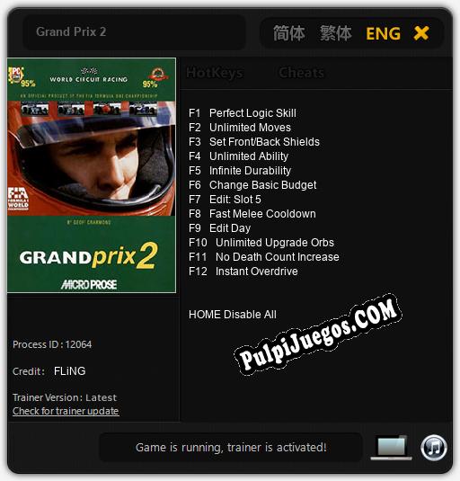 Grand Prix 2: Cheats, Trainer +12 [FLiNG]