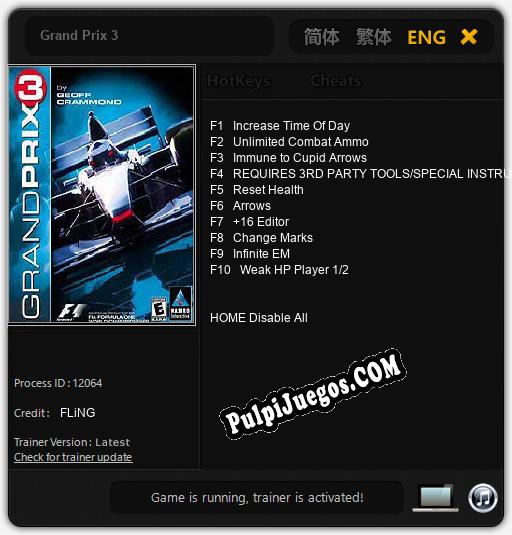 Grand Prix 3: Trainer +10 [v1.2]