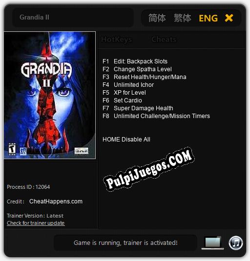 Entrenador liberado a Grandia II [v1.0.7]