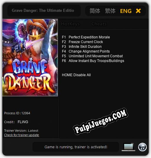 Entrenador liberado a Grave Danger: The Ultimate Edition [v1.0.8]