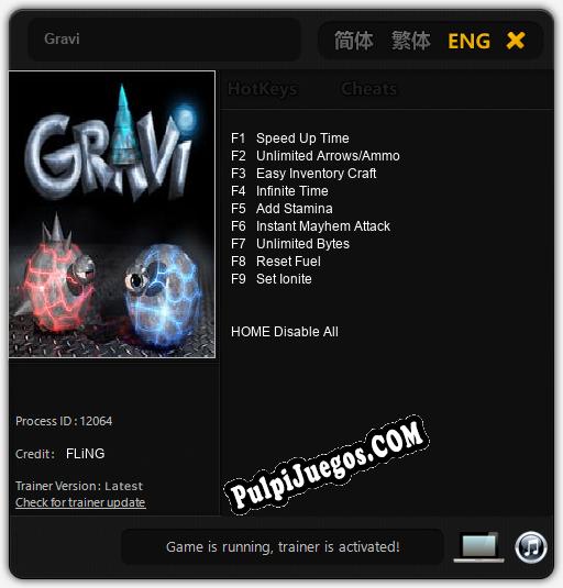 Gravi: Trainer +9 [v1.1]