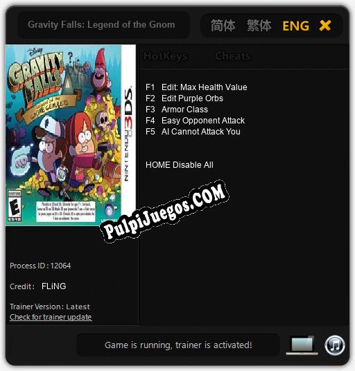 Gravity Falls: Legend of the Gnome Gemulets: Cheats, Trainer +5 [FLiNG]