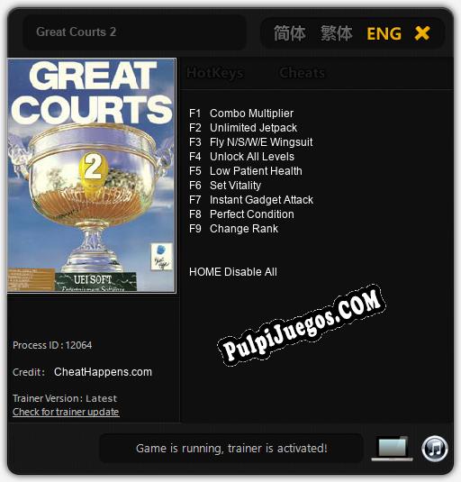 Entrenador liberado a Great Courts 2 [v1.0.7]