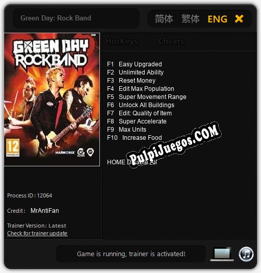 Green Day: Rock Band: Treinador (V1.0.53)