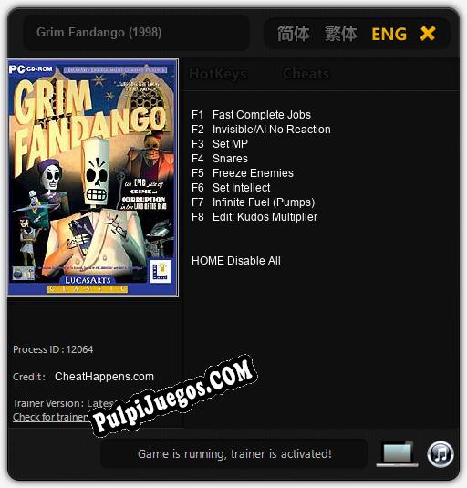 Entrenador liberado a Grim Fandango (1998) [v1.0.6]