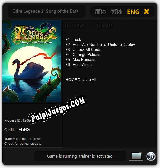 Entrenador liberado a Grim Legends 2: Song of the Dark Swan [v1.0.3]