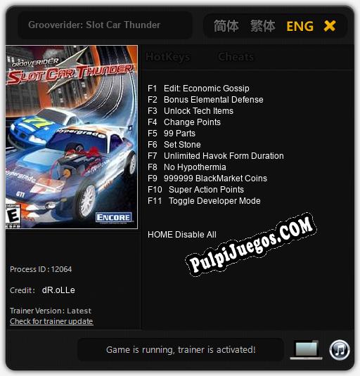 Grooverider: Slot Car Thunder: Cheats, Trainer +11 [dR.oLLe]