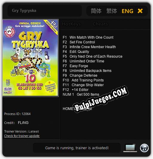 Gry Tygryska: Cheats, Trainer +13 [FLiNG]