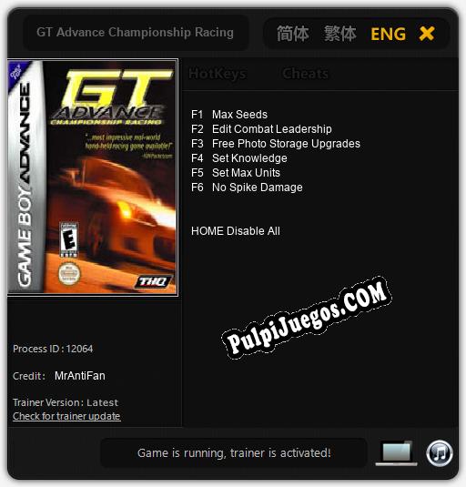 GT Advance Championship Racing: Treinador (V1.0.70)