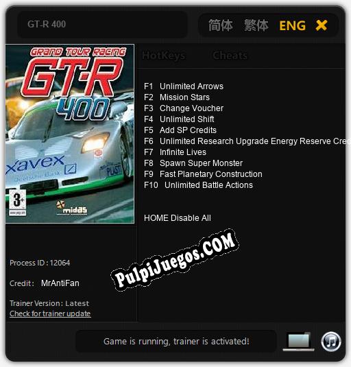 GT-R 400: Treinador (V1.0.6)