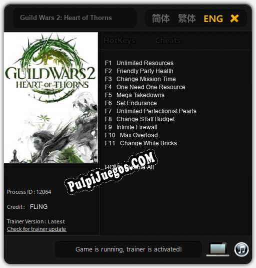 Guild Wars 2: Heart of Thorns: Cheats, Trainer +11 [FLiNG]