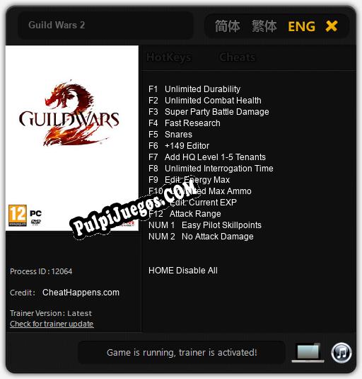 Guild Wars 2: Treinador (V1.0.76)