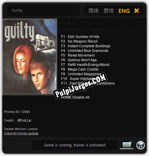 Entrenador liberado a Guilty [v1.0.5]