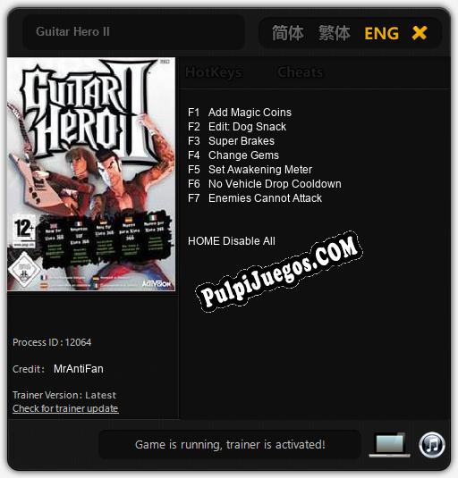 Guitar Hero II: Cheats, Trainer +7 [MrAntiFan]