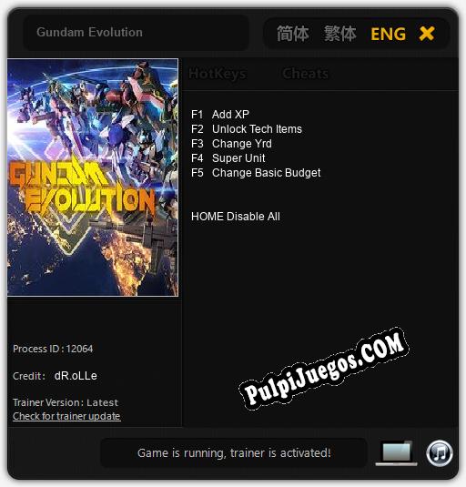 Entrenador liberado a Gundam Evolution [v1.0.3]