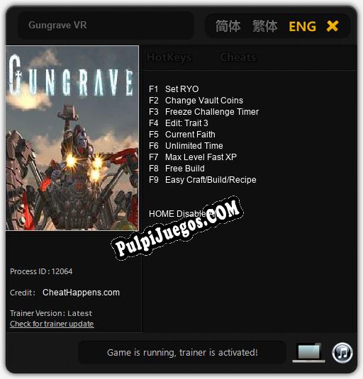 Gungrave VR: Treinador (V1.0.98)