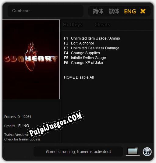 Gunheart: Trainer +6 [v1.3]