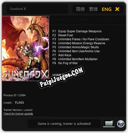 Entrenador liberado a Gunlord X [v1.0.8]