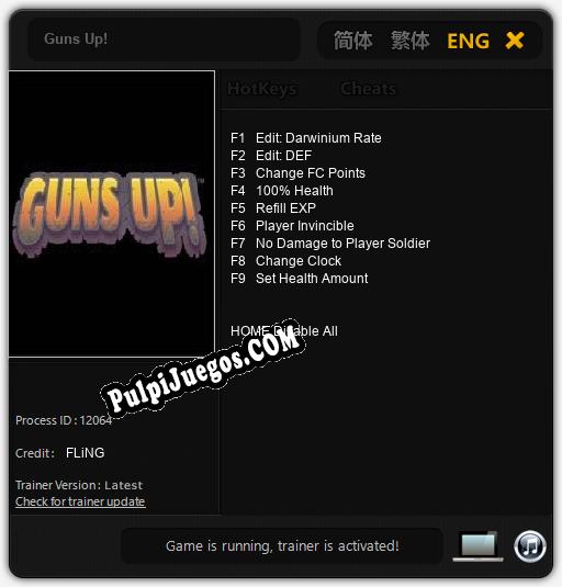 Guns Up!: Cheats, Trainer +9 [FLiNG]