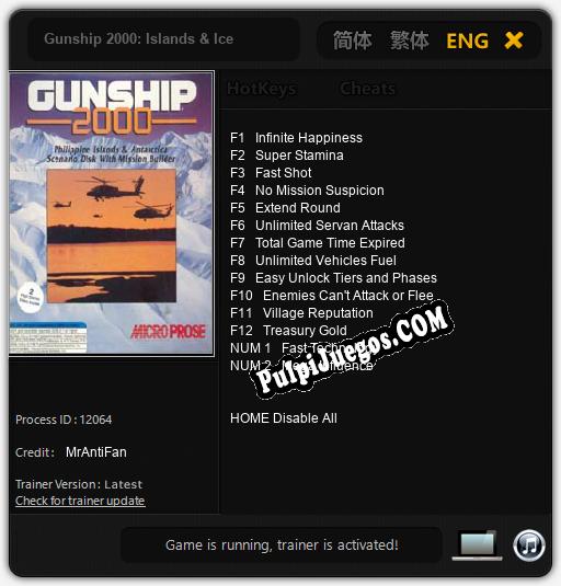 Gunship 2000: Islands & Ice: Cheats, Trainer +14 [MrAntiFan]