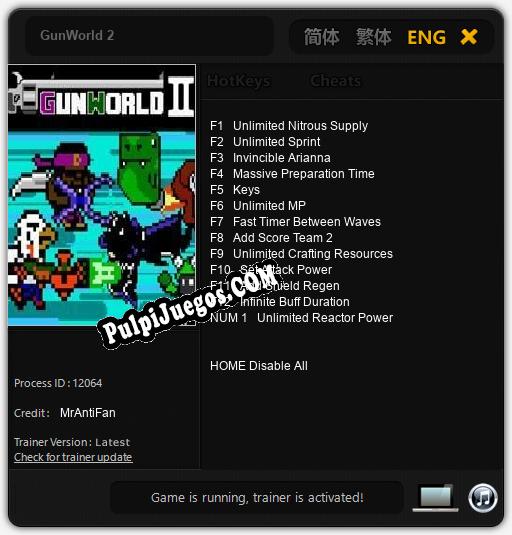 Entrenador liberado a GunWorld 2 [v1.0.2]