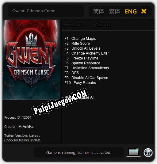 Entrenador liberado a Gwent: Crimson Curse [v1.0.4]