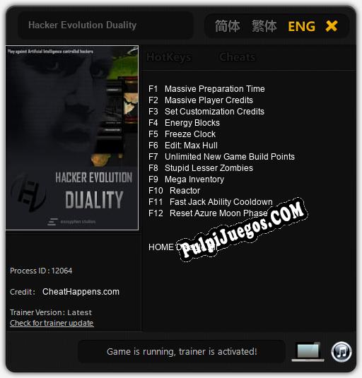 Entrenador liberado a Hacker Evolution Duality [v1.0.1]