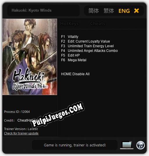 Entrenador liberado a Hakuoki: Kyoto Winds [v1.0.1]