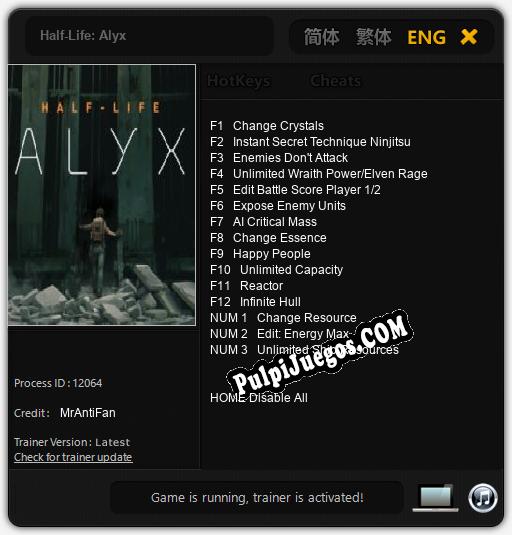 Half-Life: Alyx: Cheats, Trainer +15 [MrAntiFan]