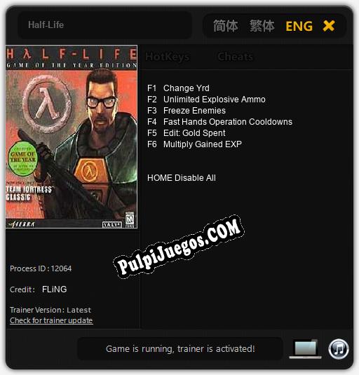 Half-Life: Cheats, Trainer +6 [FLiNG]