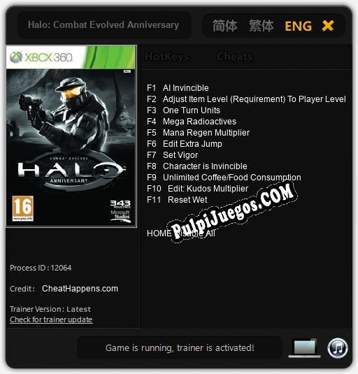 Halo: Combat Evolved Anniversary: Treinador (V1.0.91)