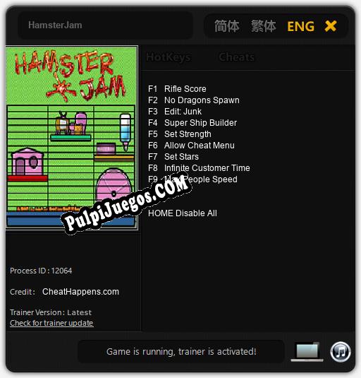 HamsterJam: Trainer +9 [v1.2]