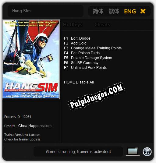 Entrenador liberado a Hang Sim [v1.0.8]