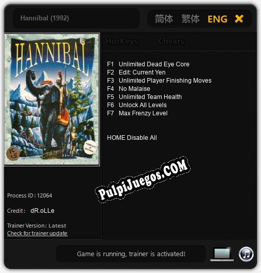 Hannibal (1992): Cheats, Trainer +7 [dR.oLLe]