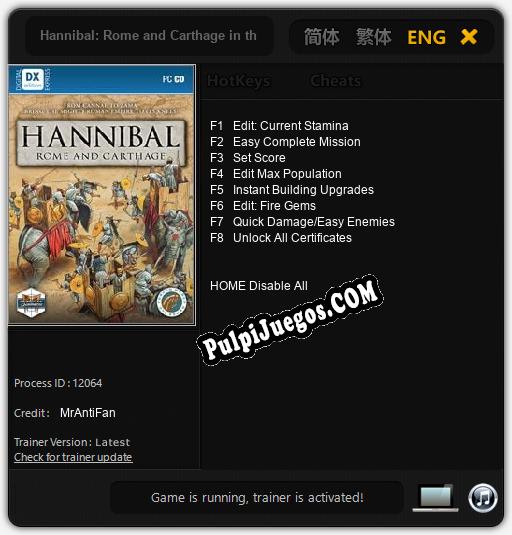 Hannibal: Rome and Carthage in the Second Punic War: Treinador (V1.0.35)