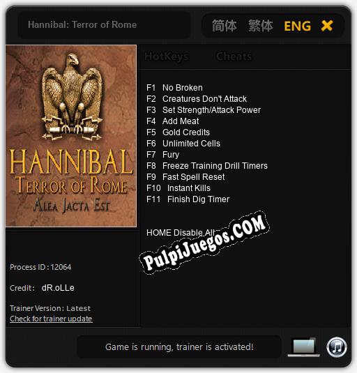 Hannibal: Terror of Rome: Cheats, Trainer +11 [dR.oLLe]