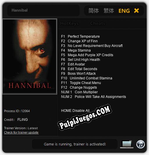 Hannibal: Cheats, Trainer +14 [FLiNG]