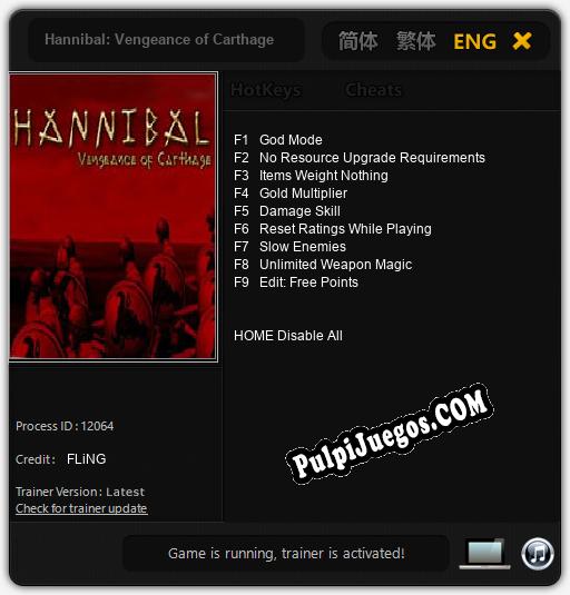 Hannibal: Vengeance of Carthage: Cheats, Trainer +9 [FLiNG]