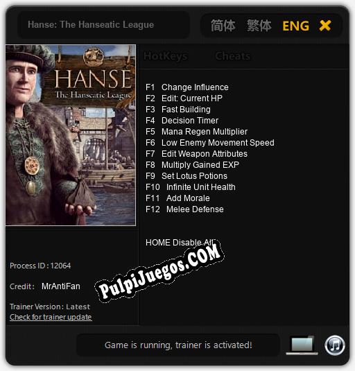 Hanse: The Hanseatic League: Treinador (V1.0.60)